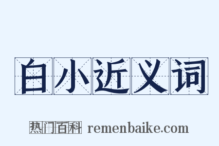 白小近义词是什么意思的图片